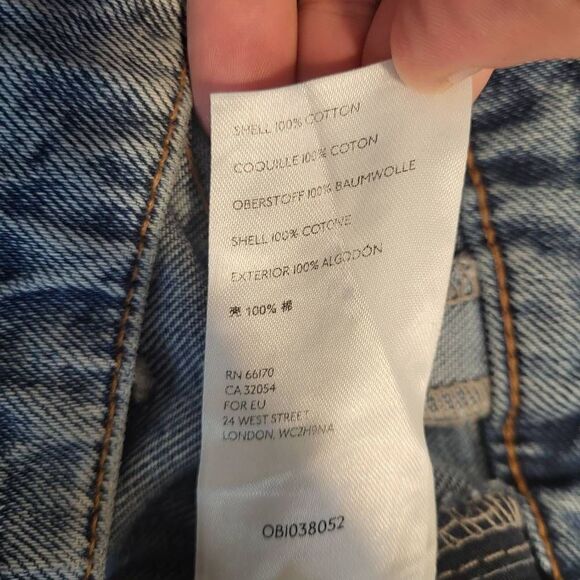 We The Free Womens Size 29 Denim Blue Jeans High Rise Distressed Raw Hem - Picture 5 of 8